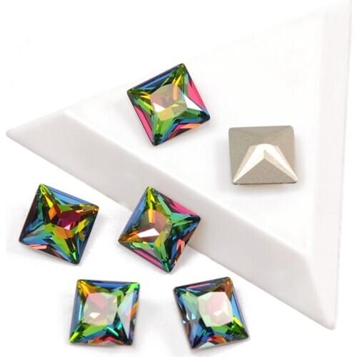 CTPA3bl 4447 High Quality Nails Rhinestone 8mm 10mm 12mm VM Color Pointback Crystal Glass Rhinestones For Nails 3D Nail Art Gems