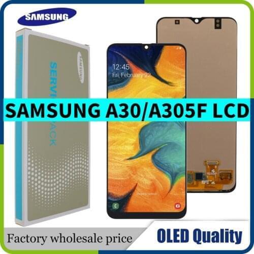 Super OLED Display For Samsung Galaxy A30 SM-A305FN/DS A305F/DS A305 LCD Display Touch Screen Digitizer Assembly For A30 lcd