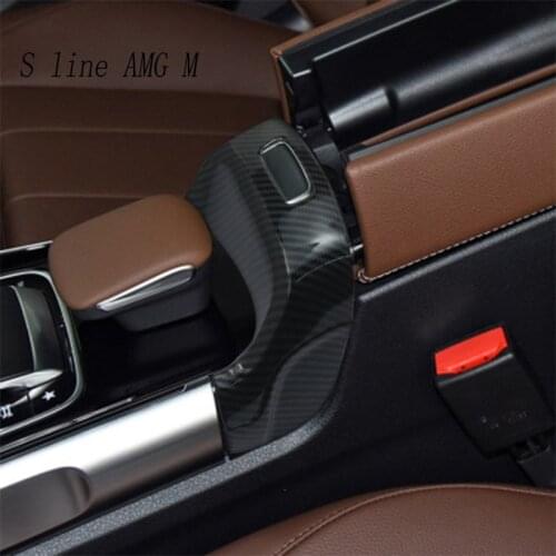 For Mercedes Benz B GLB Class W247 X247 Carbon Fiber Car Interior Armrest Box Switch Buttons Frame Cover Sticker and decals Trim