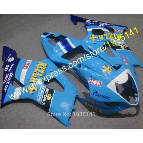For Suzuki GSX-R1000 2003 2004 K3 GSXR 1000 03 04 GSXR1000 Blue Aftermarket Sport Motorbike Fairing (Injection molding)