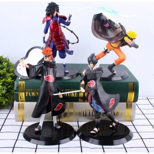 Naruto Shippuden Anime Figure Uzumaki Naruto Figure Uchiha Sasuke Uchiha Madara Action Figures Dolls Gift toys