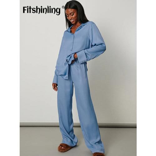 Женские атласные пижамы FITSHINLING China At AliExpress