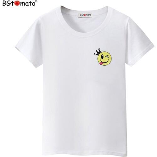 BGtomato Factory store wholesale price t-shirts brand new good quality women shirts lovely cartoon casual tops cheap sale