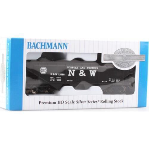 HO American Series Simulation Metal Wheel 40 Feet Four Unloading Coal Hopper Car - N&W Train Model For Kids Toy