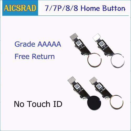 White/Black/Gold/Rose For iPhone 7 Plus 7 7G Home Button With Flex Cable For iPhone 7+ Home Key Assembly NO TOUCH ID