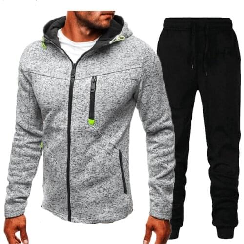 Hoodies Suit for Mens Sets Fleece Warm Tracksuit Long Sleeve Two Piece Hoodie Male Autumn Big and Tall Trouser Suits Clothes