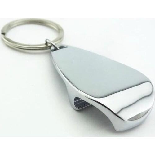 Metal Silver Portable Bottle Opener Keychain Beer Drink Opener Gift Custom Printed LOGO 100PCS
