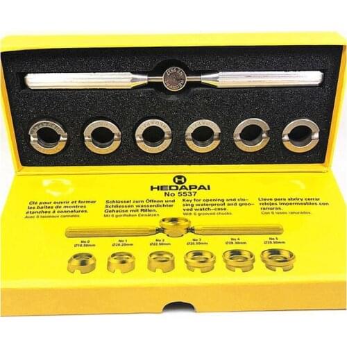Metal Watch Case Back Opener Remover Hand Wrench Key Die Chuck Set For RLX & Tudor Watch Repair Tools