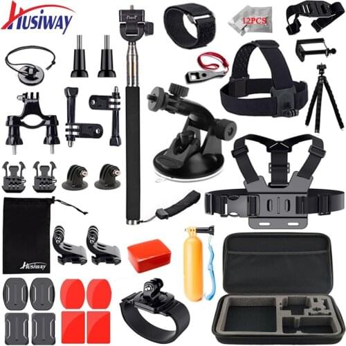 Husiway accessories set for Gopro / go pro hero 6 5 4 3 kit mount for SJCAM xiaomi yi camera / eken h8r 20A