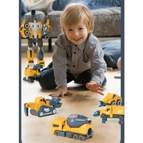 5 in 1 Magnetic Mecha Assemble Toys Set Dinosaur Warrior Transforming Robot Toys 54DF