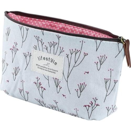 Newest Vintage Flower Floral Pencil Pen Cosmetic Makeup/Gadget Storage bag Case Purse Multi Functional Travel Organizer Handbag