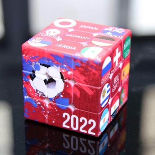New Arrival Magic Cube for Children Over 6 Years Old 2022 World Cup Puzzle Toys UV Customized Gift Cubo Magico
