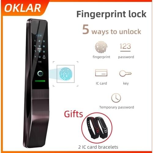OKLAR Fingerprint door lock digital lock Semiconductor password security smart lock fully automatic intelligent electronic door