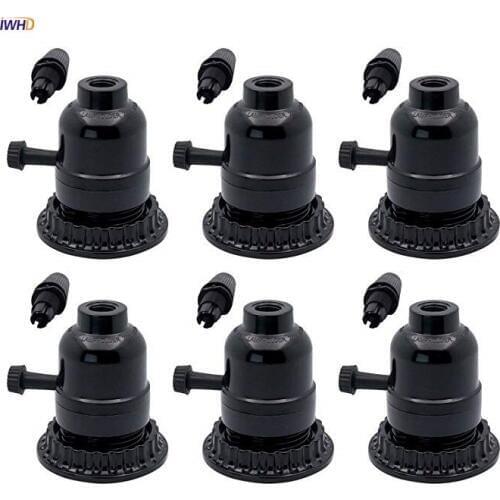 IWHD Plastic Douille E27 Socket Bulb Holder With Switch 110-220V Fitting E27 Lamp Holder Base Homekit Portalamparas Vintage E27