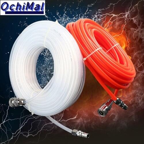 Air Hose Pipe Whip Compressor 5*8mm Tube With Quick Connector Fitting Pneumatic Straight Tube Parts Air Compressor Ventilation