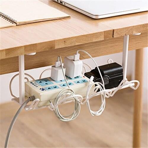 Under Table Cable Shelf Table Bottom Socket Holder Hanging Rack Line Finishing Home Office Desk Wire Organizer wall storage