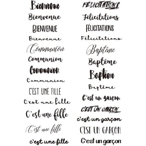 Written words Transparent Clear Silicone Stamp Seal DIY Scrapbooking photo Album Decorative A0826