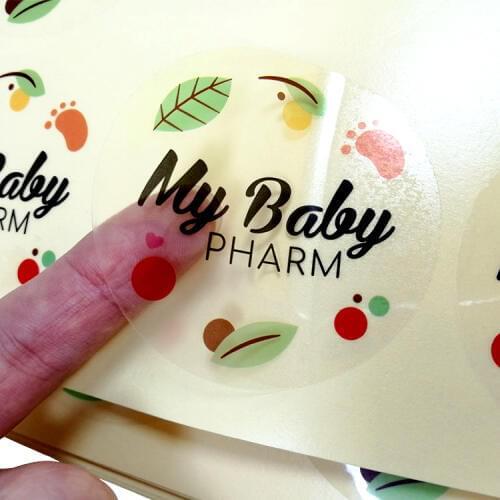 PVC Material and custom logo sticker wine label