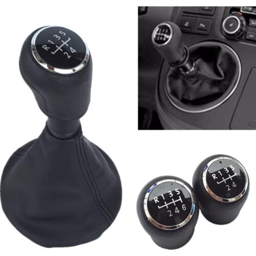 5 / 6 Speed Car Styling Gear Stick Shift Knob Gaiter Boot Cover Case Frame Cap For Volkswagen VW Transport T5 T5.1 T6 2003-2015