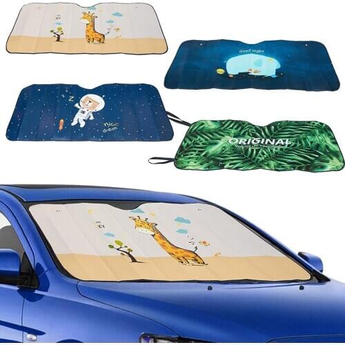 Car Front Rear Window UV Block Heat Shield Cover Auto Windscreen Sun Shade Car SUV Van Windshield Sunshade Foldable