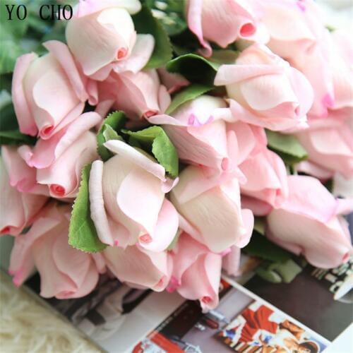 YO CHO wedding decoration silk artificial flowers foam paper fake flowers for scrapbooking fleurs plants party Christmas Home