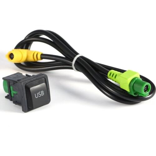 USB Switch Cable 100cm Harness For RCD510 RNS315 Golf MK6 Jetta MK5 Sagitar