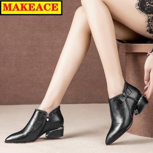 Womens Shoes Fashion Autumn Pointed Ladies and Ankle Boots Outdoor Leisure All - Match Fashion Boots Root Low - Top Shoes