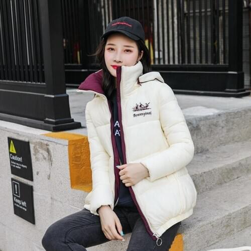 Womens Winter Jacket New Wild Thin Cotton Jacket Korean Down Jacket A-line Coat Thicken Warm Loose Womens Cotton Jacket