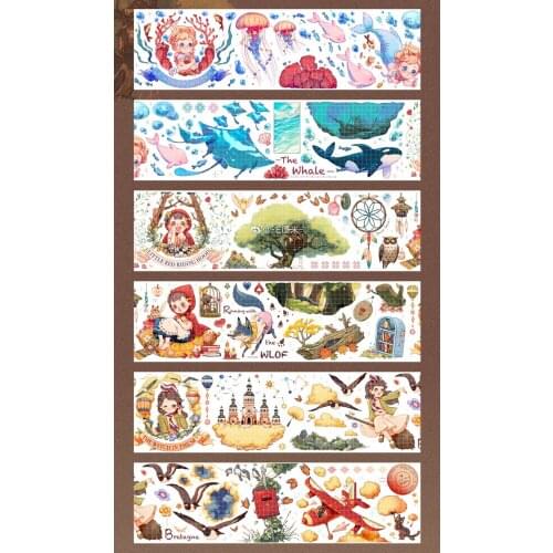 1 Loop 6.3 X 120cm Fairy Tale Cute Crystal PET Decorative Tape Salt Series Collage