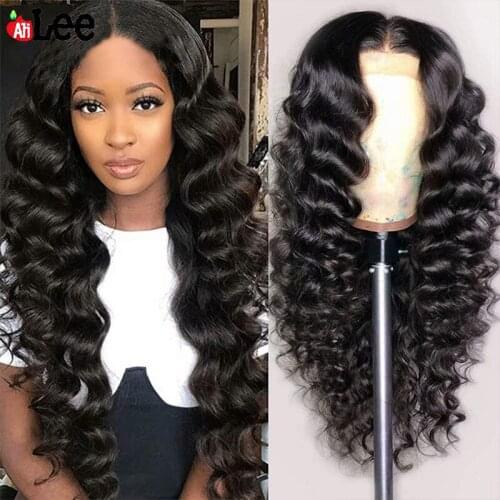 180% Density Lace Wigs Loose Wave Wig Lace Front Human Hair Wigs Peruvian Loose Wave Lace Front Wig Pre Plucked Remy Hair