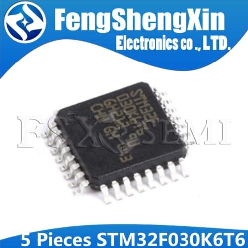 5pcs/lot STM32F030K6T6 32F030K6T6 LQFP-32 32-bit MCU