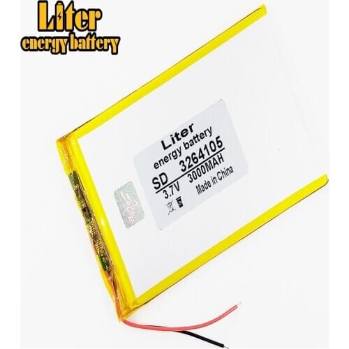 3264105 3.7V 3000mah Lithium polymer Battery with Protection Board For 7 inch Tablet PC