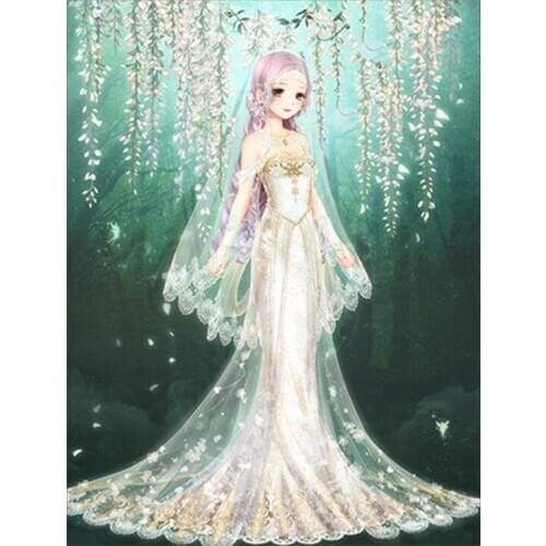 5D DIY Diamond Painting Beautiful girl Wedding Dress Full cross stitch Diamond Emboidery Rhinestone Home Decor Handmade Gift