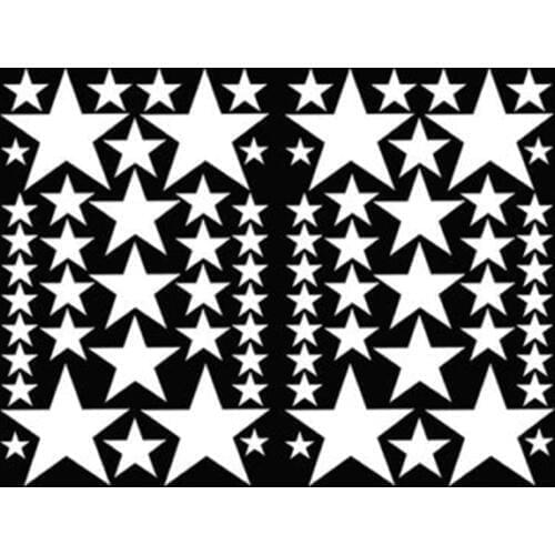 78 STARS Silver VINYL GIRLS BEDROOM WALL DECAL STICKERS Car Window Bumper Laptop