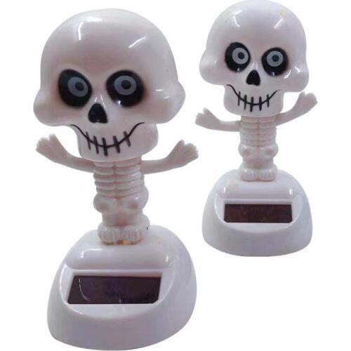 Car Solar Powered Dancing Animal Swinging ABS Accessories Animated Bobble Dancer Skull Decoration Relieve Eye Strain No Battery