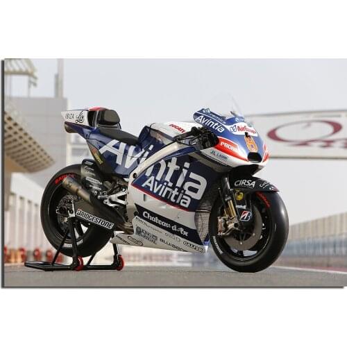 Ducati Demosedici Racing Motorbike Poster Canvas Cloth Fabric Print for Home Decor Wall Art Painting