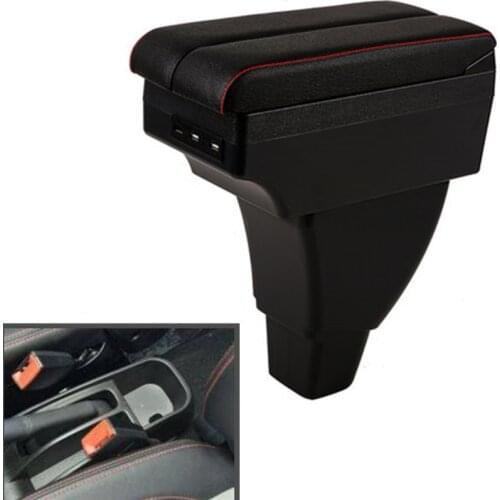 For Toyota ist armrest box double layer with usb interface