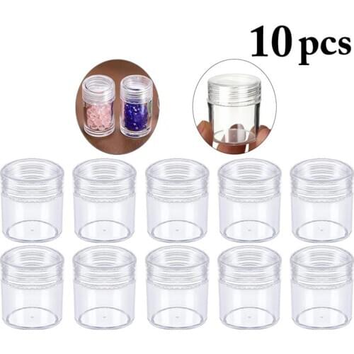 10PCS Kapmore Bead Container Bottle Creative Clear Cream Container for Diamond Painting Refillable Bottles for Travel Tool