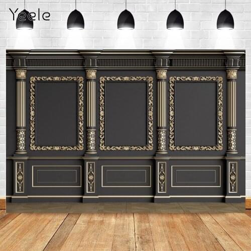 Yeele Photography Backdrops Retro Black Wall Pillor Baby Birthday Portrait Background For Photo Studio Photographic Photozone