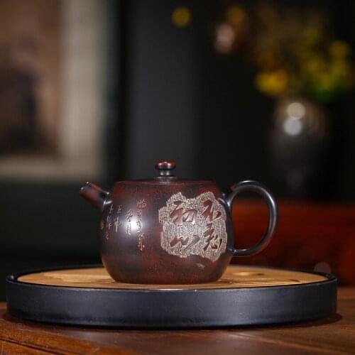 Yixing recommended vivi all hand undressed ore nixing pottery wheel pot of household paint kung fu tea set