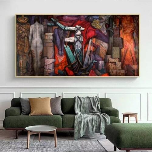 Famous Painting Wall Art Poster And Prints Jorge Gonzalez Camarena mural Liberacion Pictures for Living Room Cuadros Decoration
