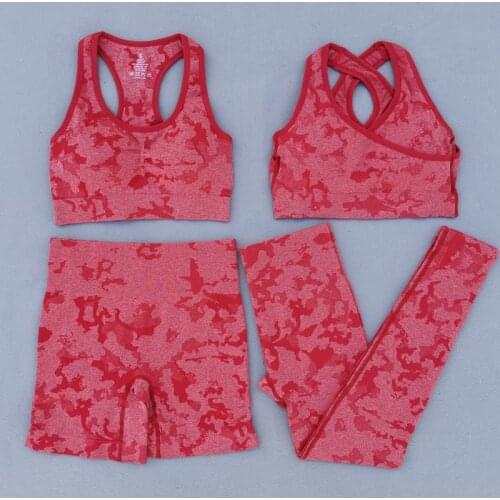 Adapt Camo Seamless Yoga Set Women Gym Clothing Fitness Sportswear Workout Set Sports Bra High Waist Leggings Shorts Sports Suit