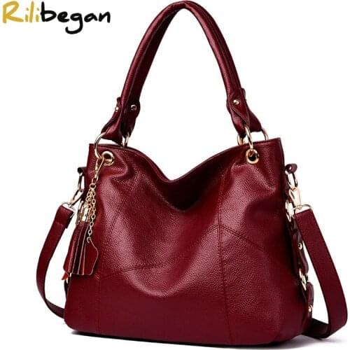 Classic Vintage Women Shoulder Bag Fashion Top-Handle Bag PU Leather Crossbody Tote Bag for Women Quality Casual Handbag Female