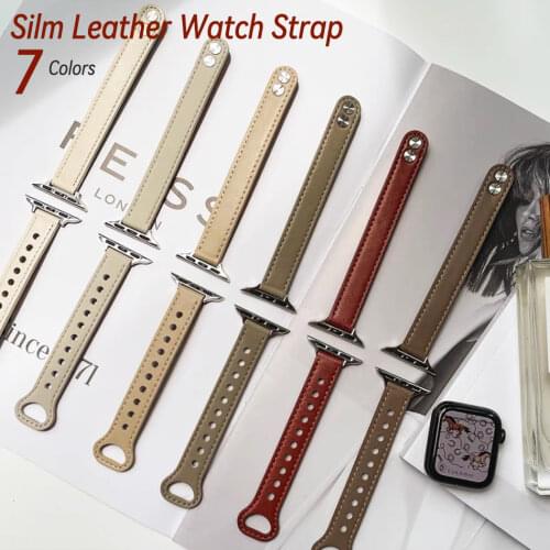Leather loop for iWatch 40mm 44mm Sports Strap for Apple watch 42mm 38mm Series 1 2 3 4 5 6 se High Quality Wrist Belt Bracelet