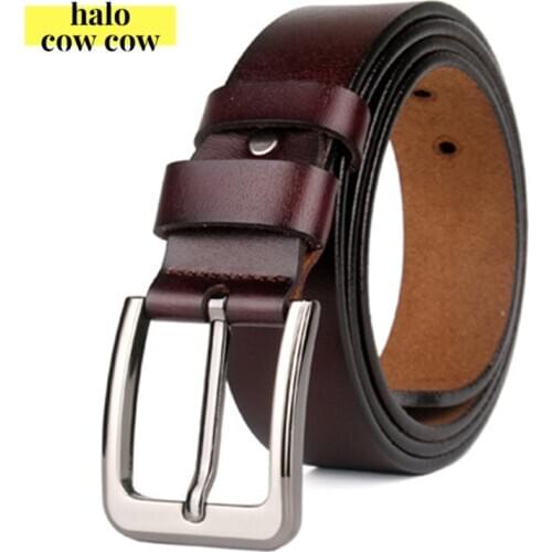 Mens Lengthening Pin Buckle Belt Large Size 160 170cm Genuine Leather Casual Belt for Male Men Belt Leather Luxury Brand 2021