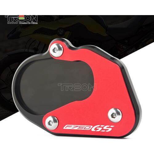 NEW LOGO F750GS Motorcycle For BMW F 750GS F750 GS 2018-2019 CNC Aluminum Side Stand Pad Enlargement Plate Kickstand Extension