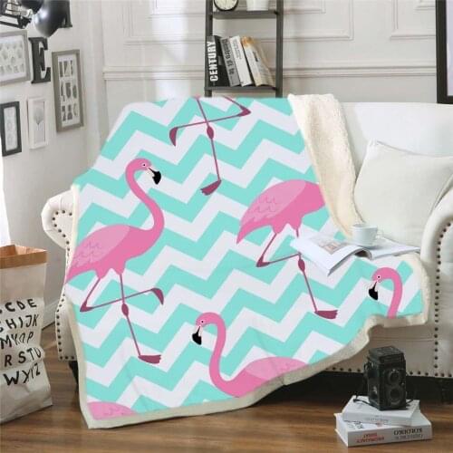Hoodie Blanket Plush Throw Blanket 3D Flamingo Printed Sherpa Fleece Microfiber Throw Blanket 2019 Drop Shipping
