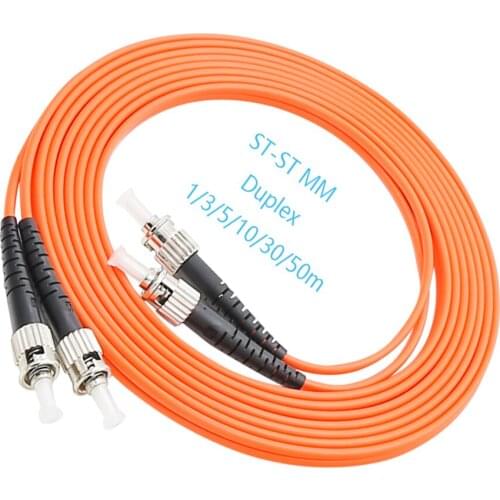 Free shipping 5PCS/lot ST/UPC-ST/UPC fiber optic patch cord 1M 2M 3M 5M Duplex Multimode cable ST-ST optical fibre jumper MM DX