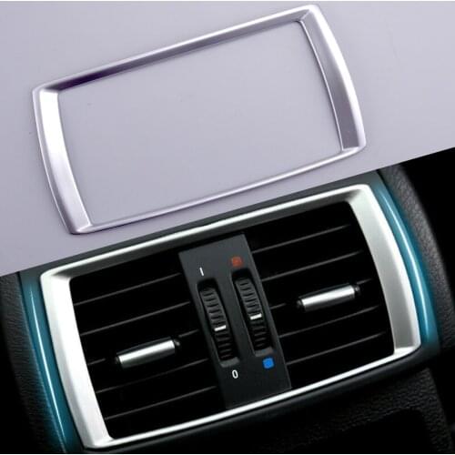 Plastic Silver Interior Rear Seat Air Vent Outlet Frame Cover Trim Fit For BMW X3 F25 X4 F26 2014 2015 2016 2017
