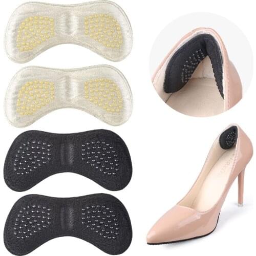 1Pair Heel Insoles Pain Relief Cushion Anti-wear Adhesive Feet Care Pads Heel Sticker Heel Liner Grips Crash Insole Patch